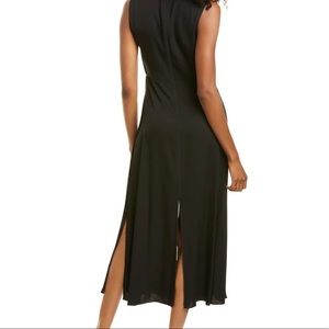 Diane Von Furstenburg black king crepe-silk blend dress